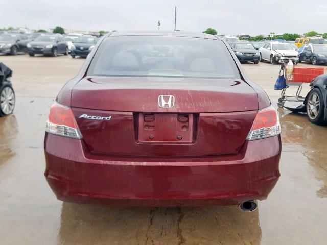 1HGCP26499A058163 - 2009 HONDA ACCORD LXP BURGUNDY photo 10