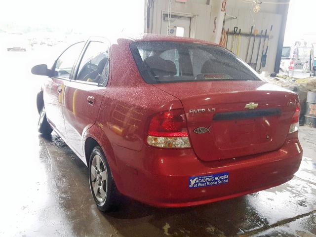 KL1TD52695B405325 - 2005 CHEVROLET AVEO BASE Qırmızı foto 3