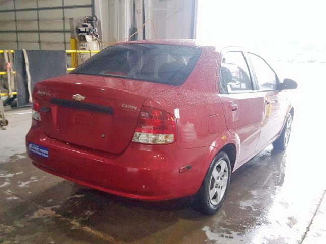KL1TD52695B405325 - 2005 CHEVROLET AVEO BASE Qırmızı foto 4