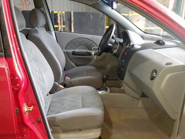 KL1TD52695B405325 - 2005 CHEVROLET AVEO BASE Qırmızı foto 5
