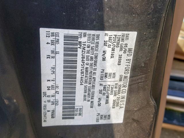 1FMZU84P5YUB74454 - 2000 FORD EXPLORER E BLUE photo 10