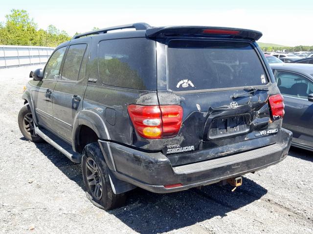 5TDBT48A63S178517 - 2003 TOYOTA SEQUOIA LI BLACK photo 3