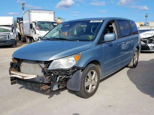 2V4RW3D19AR186564 - 2010 VOLKSWAGEN ROUTAN SE TURQUOISE photo 2