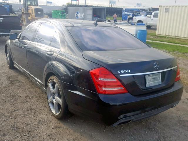 WDDNG7BB3BA361489 - 2011 MERCEDES-BENZ S 550 BLACK photo 3