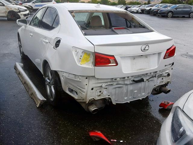 JTHBF5C28C5168895 - 2012 LEXUS IS 250 WHITE photo 3