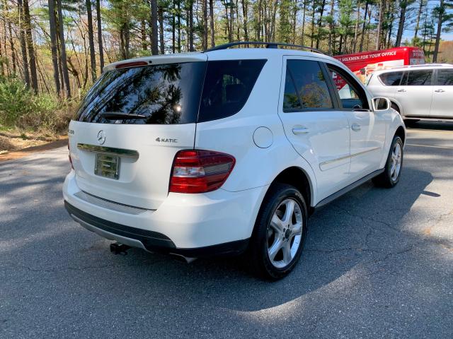 4JGBB86E18A418525 - 2008 MERCEDES-BENZ ML 350 WHITE photo 4