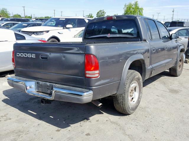 1B7HL48X82S500790 - 2002 DODGE DAKOTA QUA GRAY photo 4