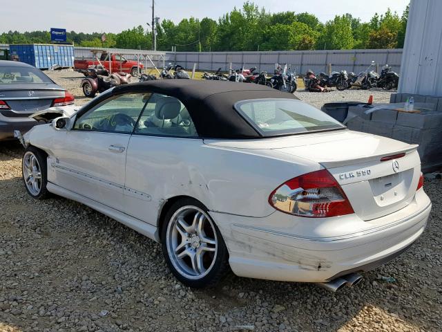 WDBTK72F88T095711 - 2008 MERCEDES-BENZ CLK 550 WHITE photo 3