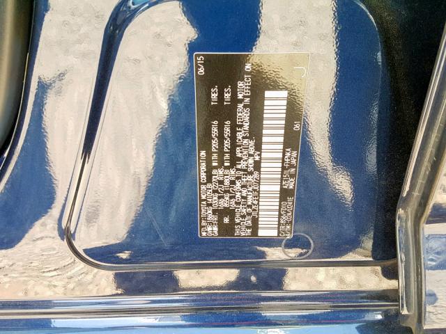 JTLZE4FE1FJ077289 - 2015 TOYOTA SCION XB 蓝色 照片 10