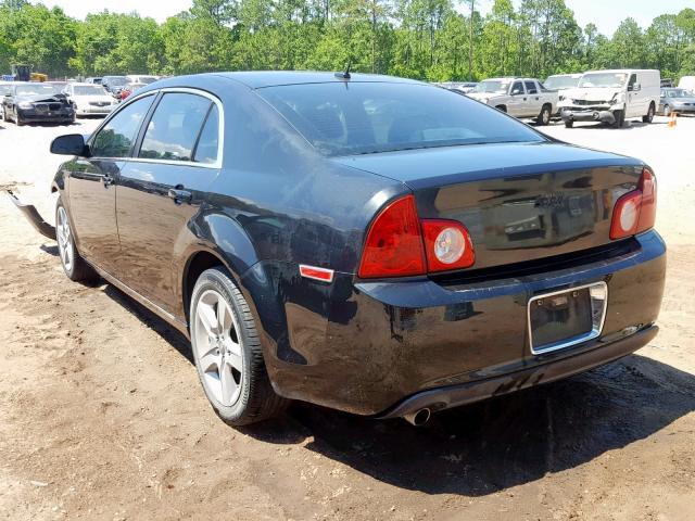 1G1ZH57B194189681 - 2009 CHEVROLET MALIBU 1LT BLACK photo 3