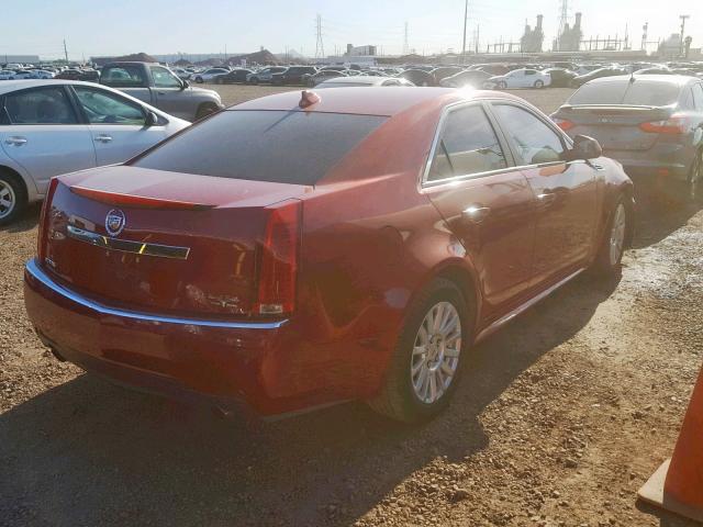 1G6DE5EG6A0136269 - 2010 CADILLAC CTS LUXURY RED photo 4