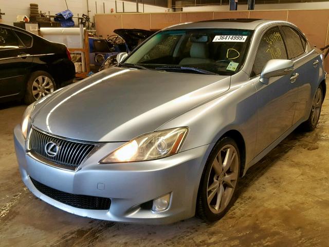 JTHBF5C28A5112291 - 2010 LEXUS IS 250 BLUE photo 2