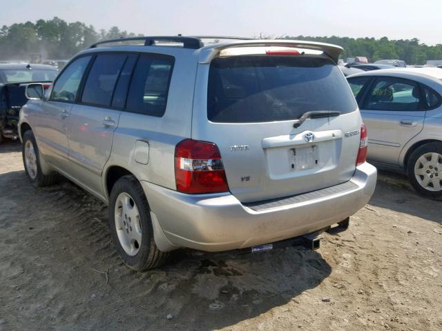 JTEDP21A250049641 - 2005 TOYOTA HIGHLANDER SILVER photo 3