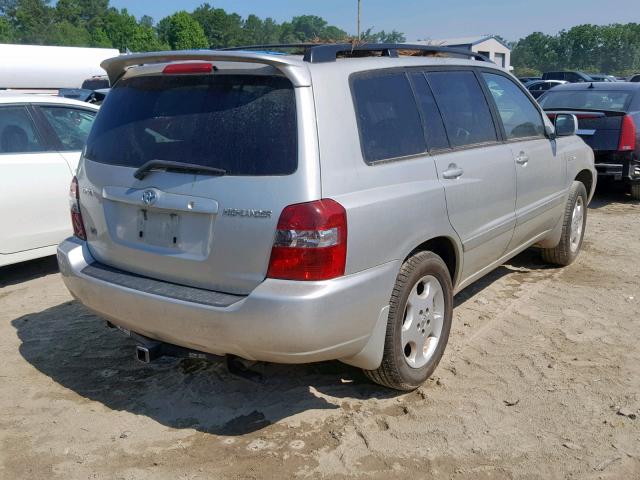 JTEDP21A250049641 - 2005 TOYOTA HIGHLANDER SILVER photo 4