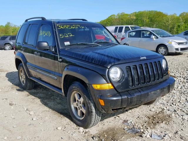 1J4GL38K85W641845 - 2005 JEEP LIBERTY RE BLACK photo 1