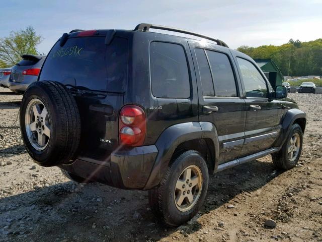 1J4GL38K85W641845 - 2005 JEEP LIBERTY RE BLACK photo 4