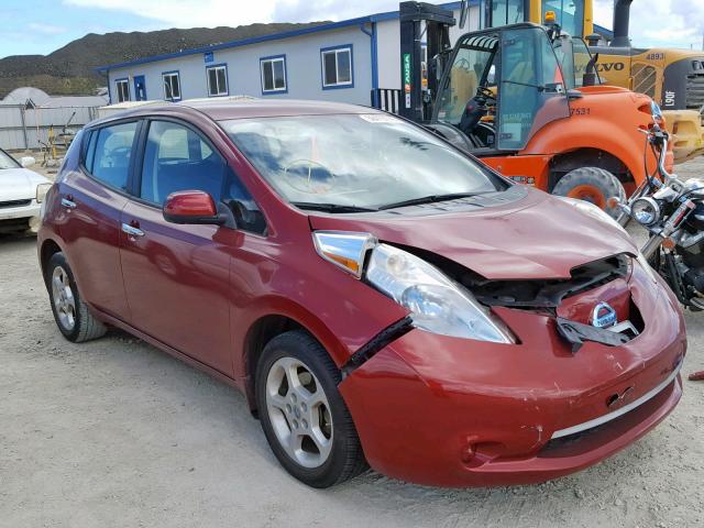 1N4AZ0CPXDC403139 - 2013 NISSAN LEAF S RED photo 1