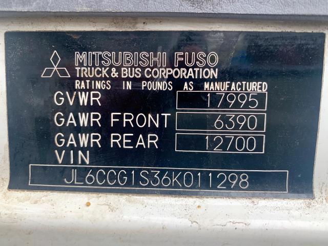 JL6CCG1S36K011298 - 2006 MITSUBISHI FE 85D WHITE photo 10