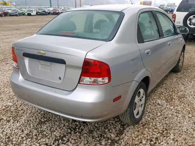 KL1TD56616B651331 - 2006 CHEVROLET AVEO BASE Gümüş foto 4