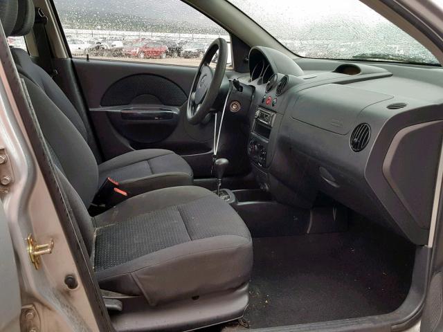 KL1TD56616B651331 - 2006 CHEVROLET AVEO BASE Gümüş foto 5