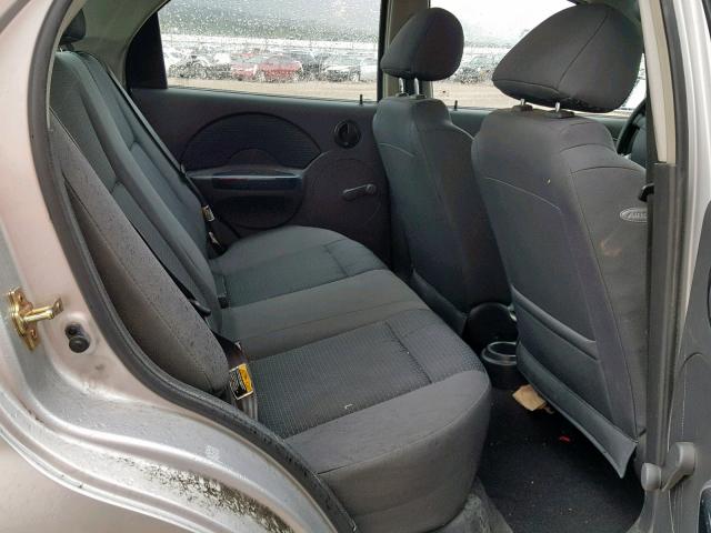 KL1TD56616B651331 - 2006 CHEVROLET AVEO BASE Gümüş foto 6