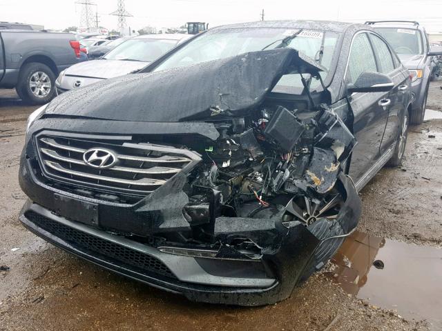 5NPE34AF5HH468344 - 2017 HYUNDAI SONATA SPO BLACK photo 2