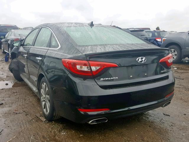 5NPE34AF5HH468344 - 2017 HYUNDAI SONATA SPO BLACK photo 3