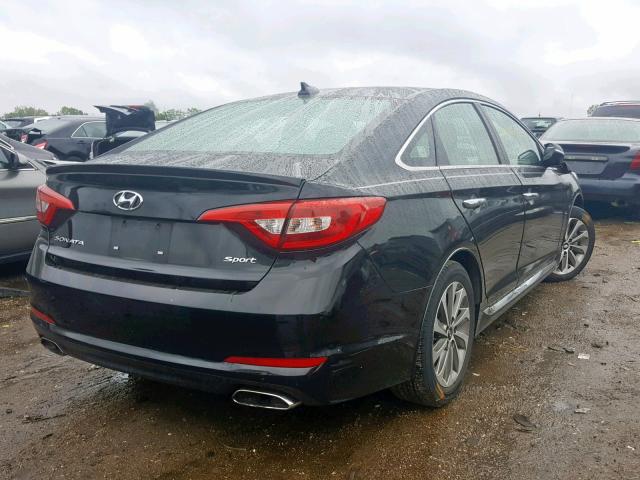 5NPE34AF5HH468344 - 2017 HYUNDAI SONATA SPO BLACK photo 4