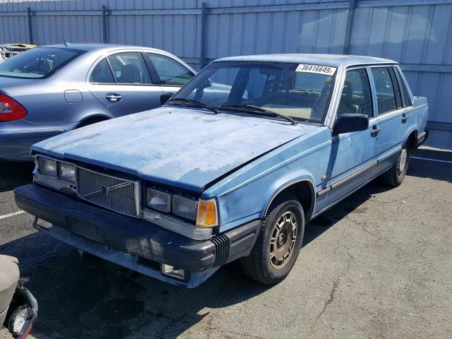 YV1FX884XG1021660 - 1986 VOLVO 740 GLE BLUE photo 2