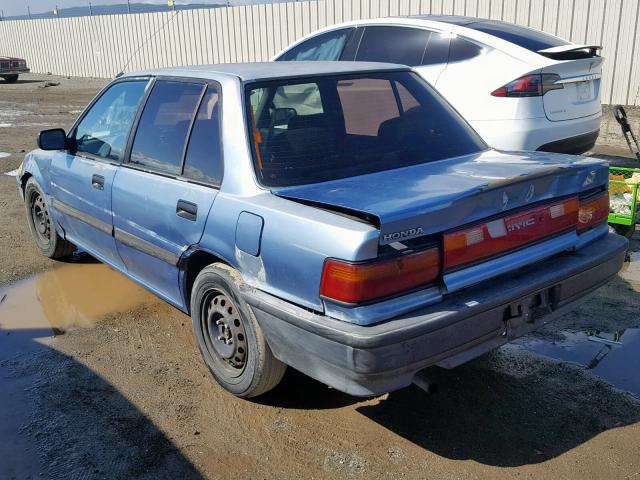 JHMED3647MS038548 - 1991 HONDA CIVIC DX BLUE photo 3