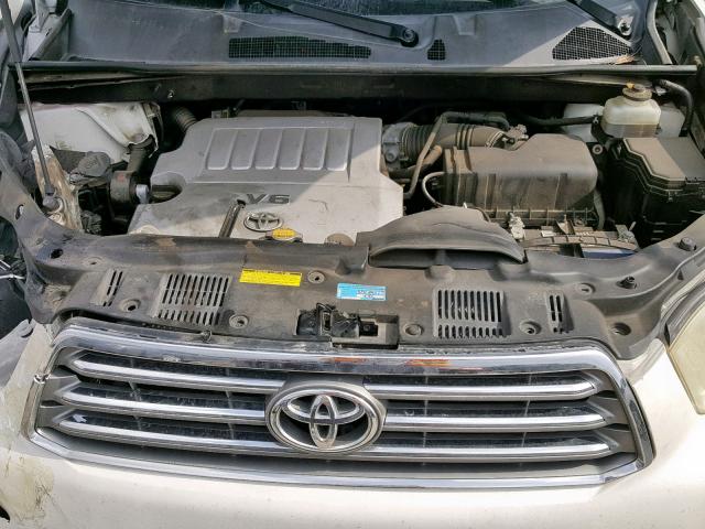 JTEDS42A782009346 - 2008 TOYOTA HIGHLANDER WHITE photo 7