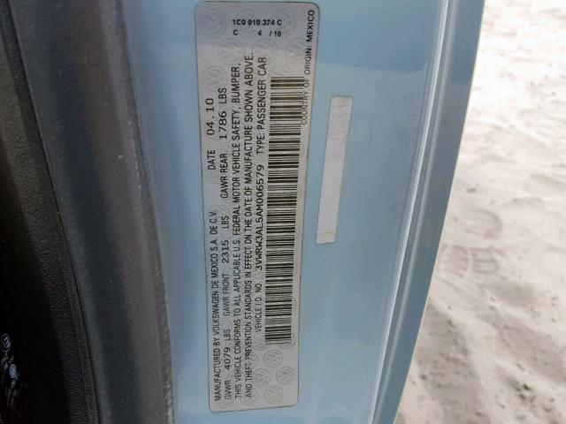 3VWRW3AL5AM006579 - 2010 VOLKSWAGEN NEW BEETLE Mavi foto 10