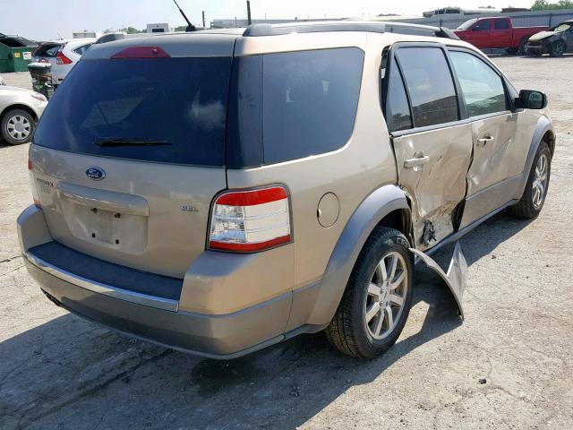 1FMDK02W18GA31978 - 2008 FORD TAURUS X S TAN photo 4