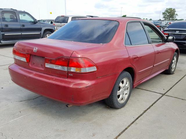 JHMCG66872C023588 - 2002 HONDA ACCORD EX RED photo 4