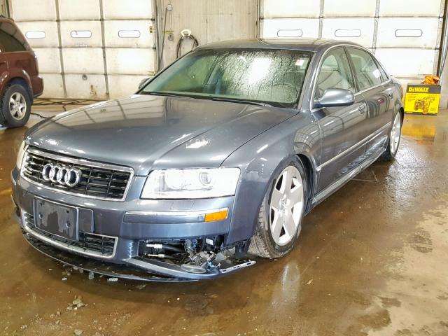 WAUML44E35N013385 - 2005 AUDI A8 L QUATT BLUE photo 2