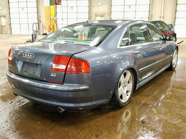 WAUML44E35N013385 - 2005 AUDI A8 L QUATT BLUE photo 4