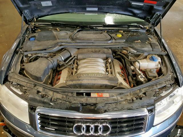 WAUML44E35N013385 - 2005 AUDI A8 L QUATT BLUE photo 7