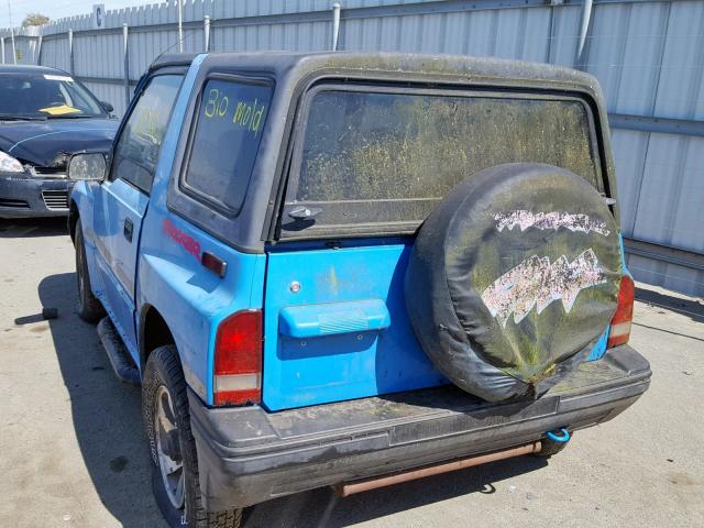 2CNBJ18U7P6922958 - 1993 GEO TRACKER TURQUOISE photo 3