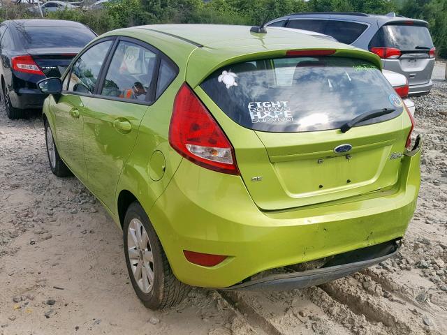 3FADP4EJ4BM173984 - 2011 FORD FIESTA SE GREEN photo 3