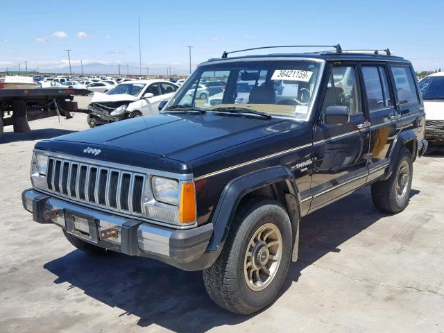 1JCMR7845HT166238 - 1987 JEEP CHEROKEE L BLACK photo 2