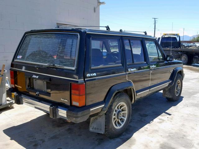 1JCMR7845HT166238 - 1987 JEEP CHEROKEE L BLACK photo 4