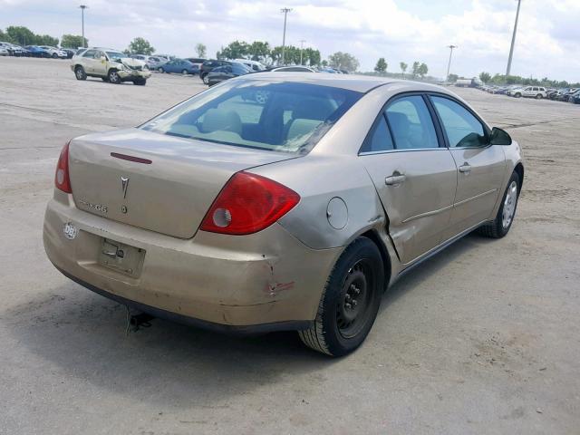 1G2ZF58B074238785 - 2007 PONTIAC G6 VALUE L GOLD photo 4