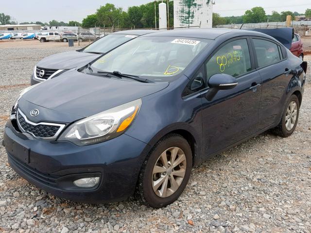 KNADN4A30C6054304 - 2012 KIA RIO EX BLUE photo 2