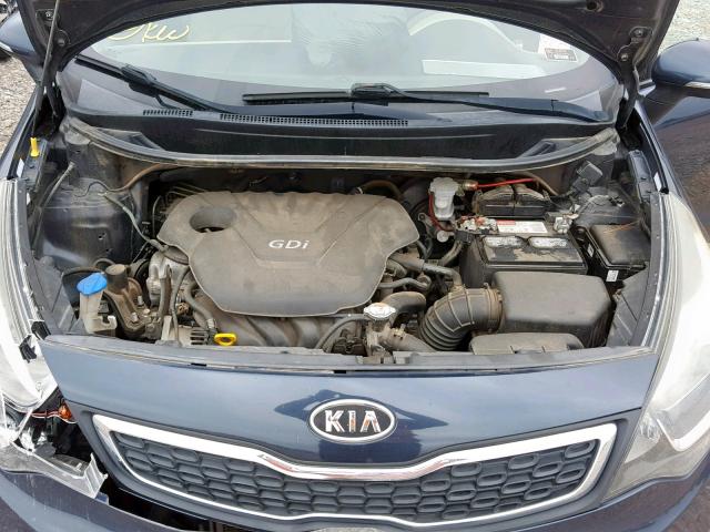 KNADN4A30C6054304 - 2012 KIA RIO EX BLUE photo 7