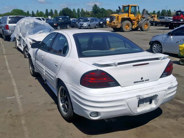 1G2NF52E71C251127 - 2001 PONTIAC GRAND AM S WHITE photo 3