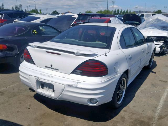 1G2NF52E71C251127 - 2001 PONTIAC GRAND AM S WHITE photo 4