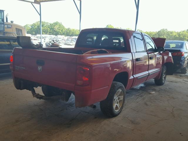 1D7HE48KX6S504351 - 2006 DODGE DAKOTA QUA RED photo 4