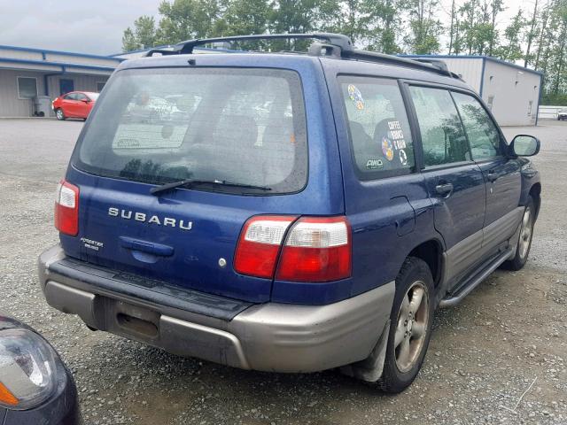 JF1SF65562H723392 - 2002 SUBARU FORESTER S BLUE photo 4