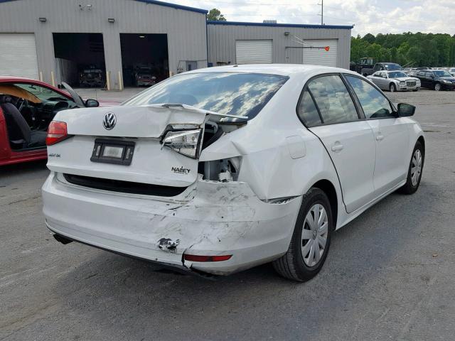 3VW2K7AJ1FM268593 - 2015 VOLKSWAGEN JETTA BASE WHITE photo 4