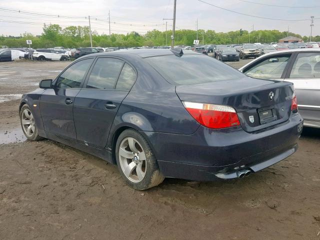 WBANE53577CW67679 - 2007 BMW 525 I BLUE photo 3